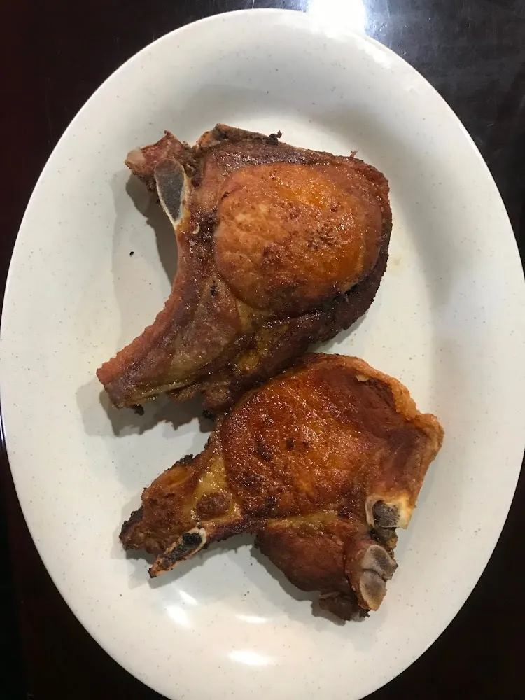 2 Slices Pork Chops Alone